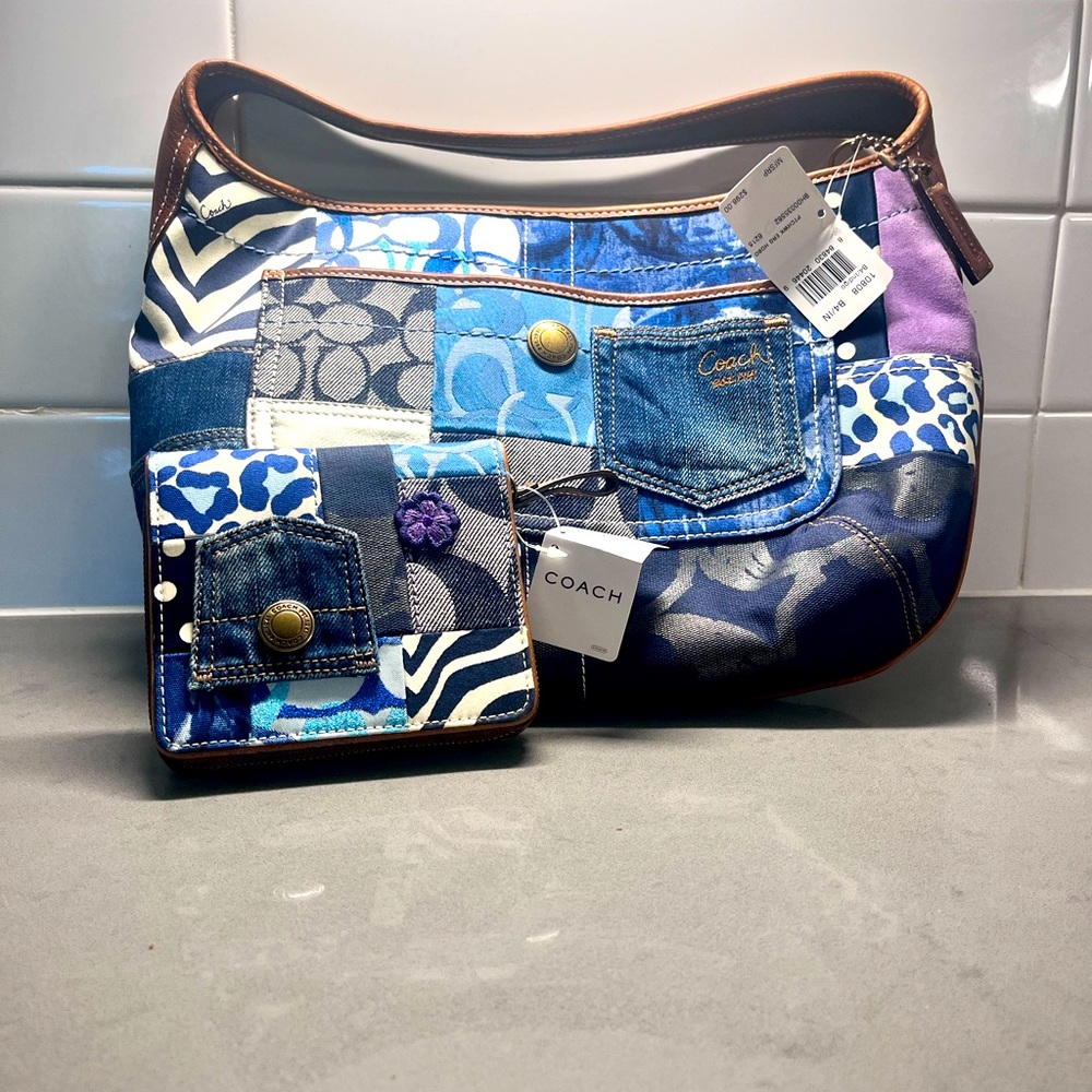 Brand new with Tags. Coach handbag with matching wallet.